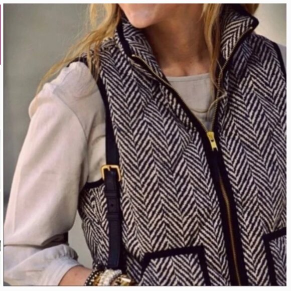 J. Crew Excursion Quilted Vest in Herringbone - RARE FIND - Picture 5 of 9